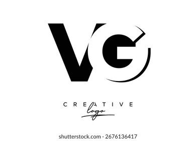 VG Creativo Minimalista Espacio Negativo Logo Latter con Monograma Moderno para Branding y Negocio Lettermark Logo con Letras Iniciales Diseño de Logo para Branding.