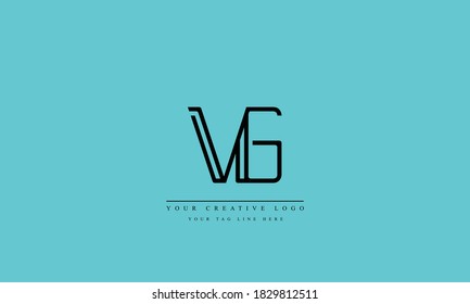 VG GV abstract vector logo monogram template