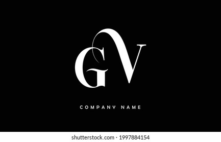 Monogramm für VG-, GV-Alphabets-Buchstaben