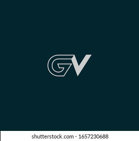 VG or GV letter logo designs