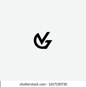 VG or GV letter logo designs