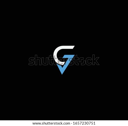 VG or GV letter logo designs