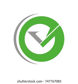 VG or GV logo design template vector 