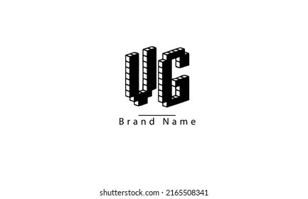 VG GV V G abstract vector logo monogram template