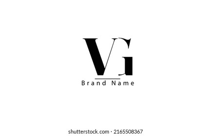 VG GV V G abstract vector logo monogram template