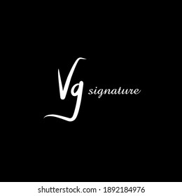 Vg handwritten logo for identity