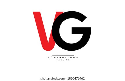 VG icon monogram letter text alphabet logo design