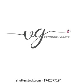 VG Initial Handwriting logo luxury vector beauty