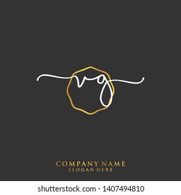 VG Initial handwriting logo template