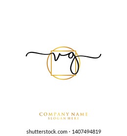 VG Initial handwriting logo template