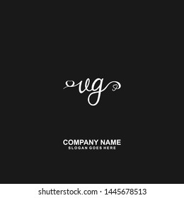 VG Initial handwriting logo vector