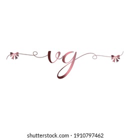 VG Initial logo handwriting modern luxury fashion