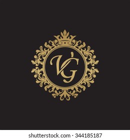 VG initial luxury ornament monogram logo