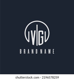 VG initial monogram logo with circle style dsign