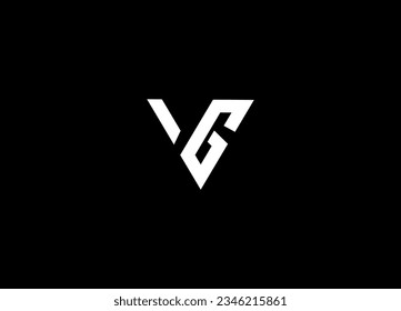 Diseño del logotipo de la letra VG y logotipo en monograma