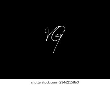Diseño del logotipo de la letra VG y logotipo en monograma