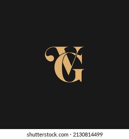 VG letter logo vector, VG luxury logo
