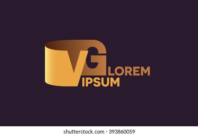 VG letters logo, V and G letters logo alphabet design.