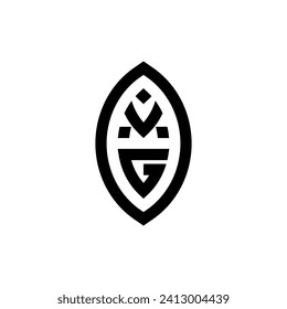 VG line geometric monogram with high quality professional design that will print well