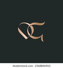 Diseño del logotipo de VG. Ilustración vectorial.