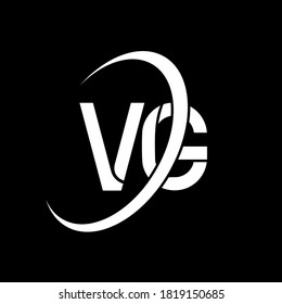 VG logo. V G design. White VG letter. VG/V G letter logo design. Initial letter VG linked circle uppercase monogram logo.	