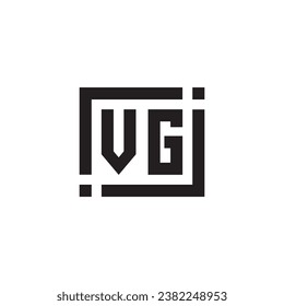 VG minimalist geometric symbol logo in high quality professional design that will print well across any print media