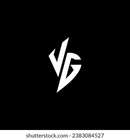 VG monogram esport logo design with cool shape concept in vector