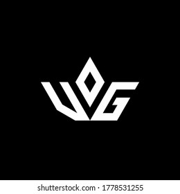 VG monogram logo with crown shape luxury style design template
