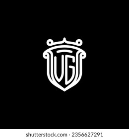 VG shield initial monogram with high quality professional design that will print well