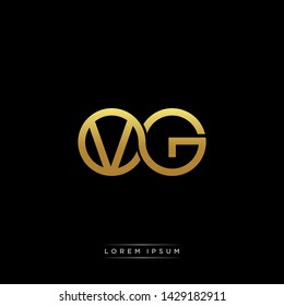 VG V G initial letter linked circle capital monogram logo modern template