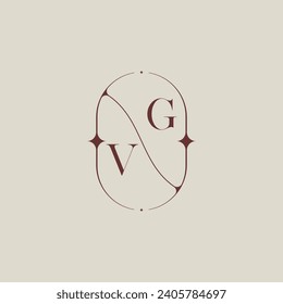 VG wedding classic in elegant monogram with high quality professional design that will print well
