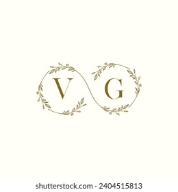 VG wedding infinity in elegant monogram with high quality professional design that will print well