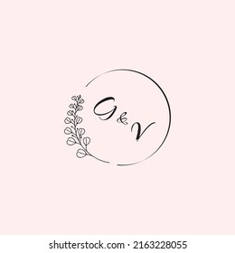 VG wedding logo letters in high quality professional design that will print well across any print media