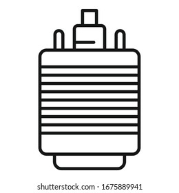 Vga adapter icon. Outline vga adapter vector icon for web design isolated on white background