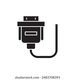  Vga cable icon design, isolated on white background, vector illustration