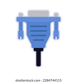 Vga cable icon. sign for mobile concept and web design. vector illustration