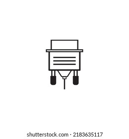 VGA cable icon. vector illustration symbol design.