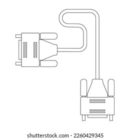 VGA cable icon. vector illustration symbol design.