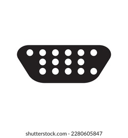 Icono de cable VGA. diseño de símbolos de ilustración vectorial.