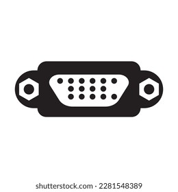 VGA cable icon. vector illustration symbol design.