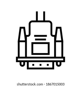 vga cable line icon vector. vga cable sign. isolated contour symbol black illustration