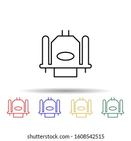 VGA cable multi color style icon. Simple thin line, outline vector of computer parts icons for ui and ux, website or mobile application