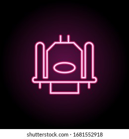 Vga cable neon icon. Simple thin line, outline vector of computer parts icons for ui and ux, website or mobile application