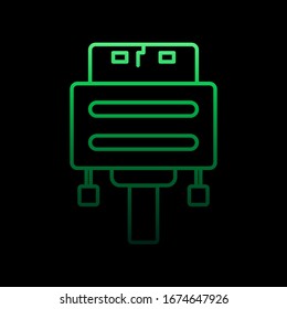 Icono de nolan del cable Vga. Línea delgada simple, contorno vectorial de iconos de hardware para ui y ux, sitio web o aplicación móvil