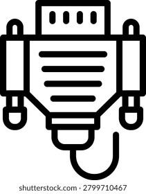 VGA Cable Vector Design Icon Style
