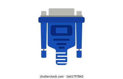 VGA cable vector icon sign symbol.