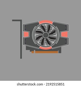 VGA card GTX 550 TI icon isolated on grey background