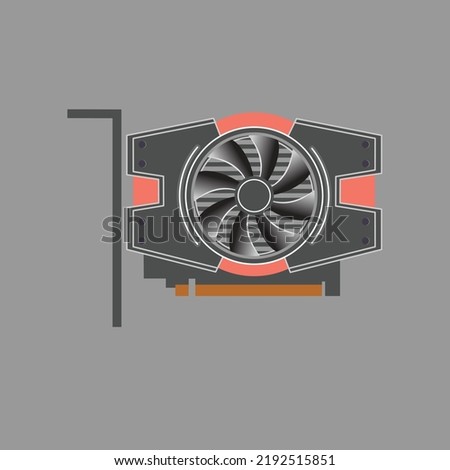 VGA card GTX 550 TI icon isolated on grey background