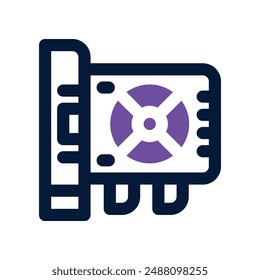 vga card icon. vector dual tone icon for your website, mobile, presentation, and logo design.