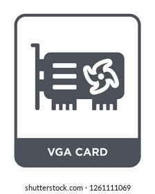 vga card icon vector on white background, vga card trendy filled icons from Cryptocurrency economy and finance collection, vga card simple element illustration